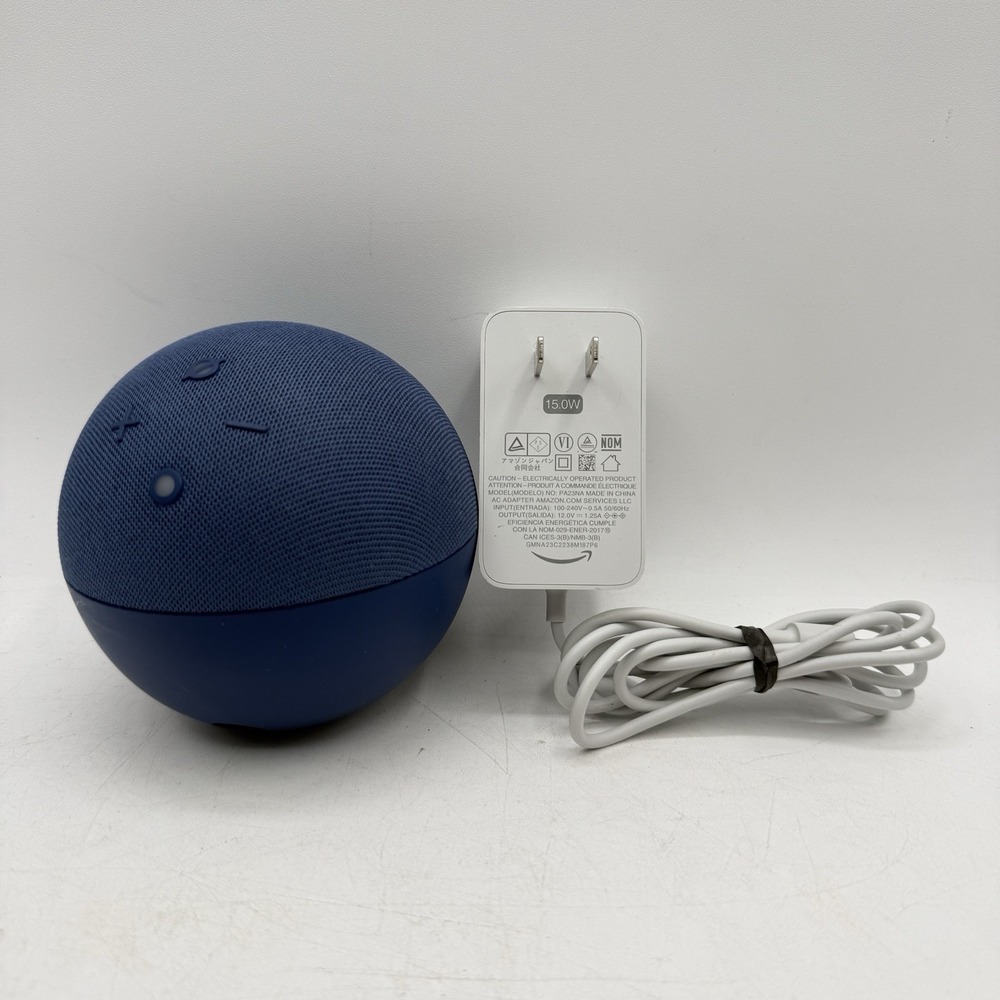 Amazon Echo Dot 5th Gen C2N6L4 Deep Blue Wireless Smart Speaker W/AC Cable